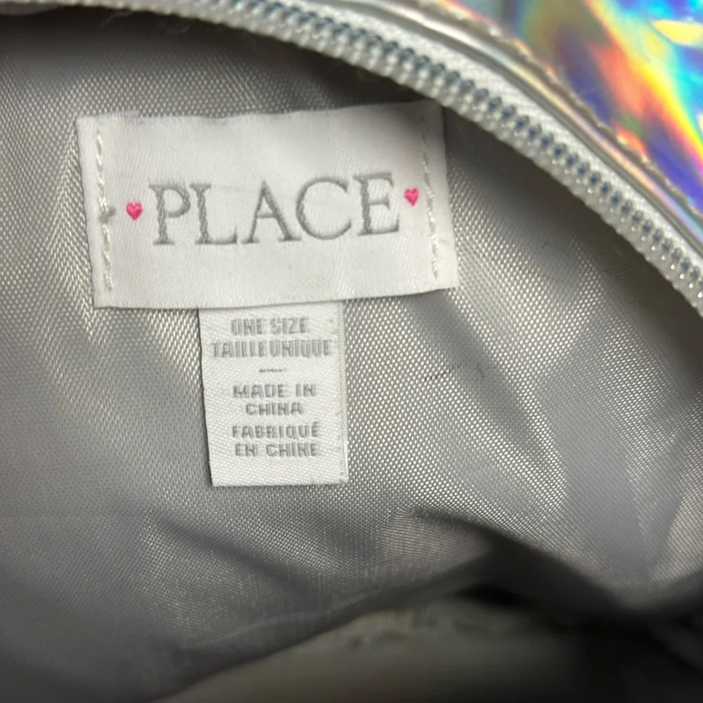 Place Silver Reflective Backpack with Adjustable Straps